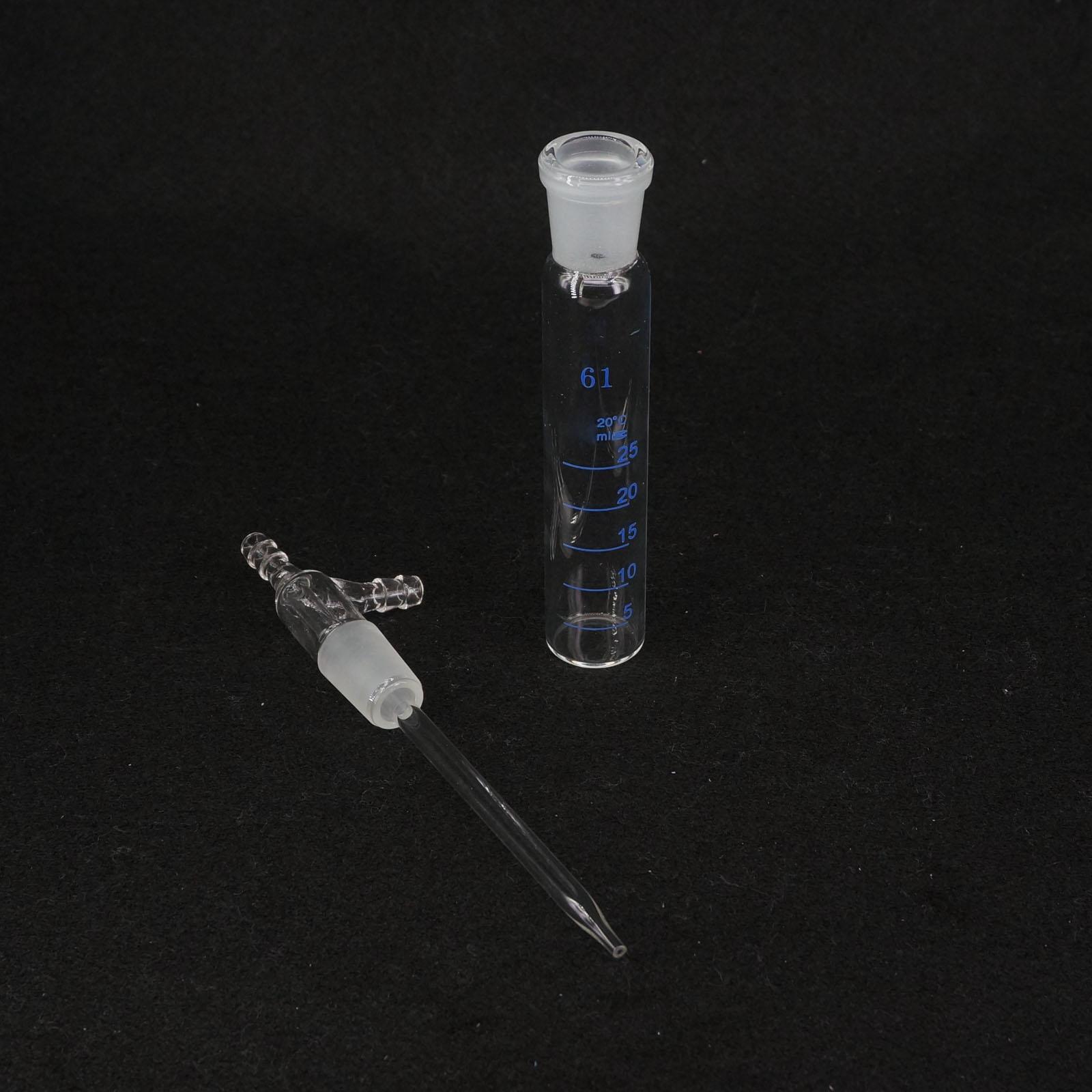 25ml Gas Sampling Tube Glinsky Absorber Bottle Apparatus Chemi Lab Glassware