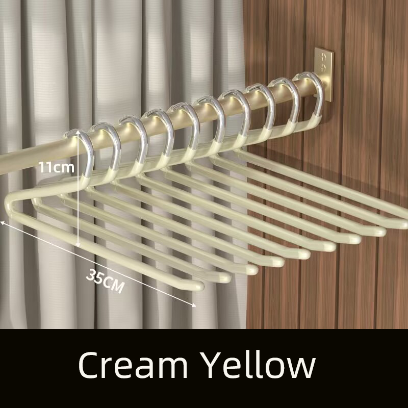 5/20pc, halkfria klädgalgar för garderoben, byxor och ,35cm metallgalgar för klänning och jeans, platsbesparande och hållbar förvaring: Xxl / Ljusgul