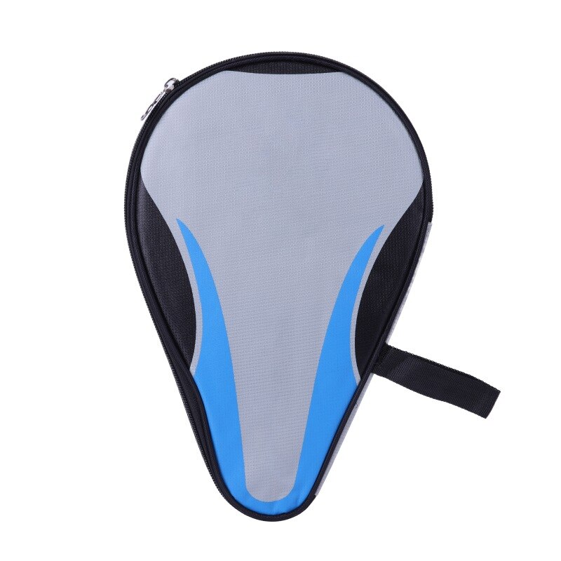 Funda de raqueta de tenis de mesa tela Oxford impermeable a prueba de polvo cremallera anillo de acero Ping Pong Bat bolsa de almacenamiento
