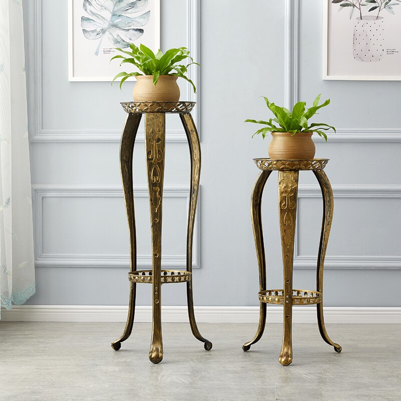 Flower rack rack home office living room balcony green dill wrought iron flower stand floor European bonsai flower stand