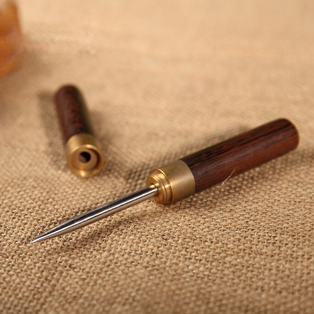 Elegante Massivholz Edelstahl Puer Tee Messer einstellen Werkzeuge nadel Tee Kegel Puerh Kuchen Sandelholz Tee-Stock dunkel Tee