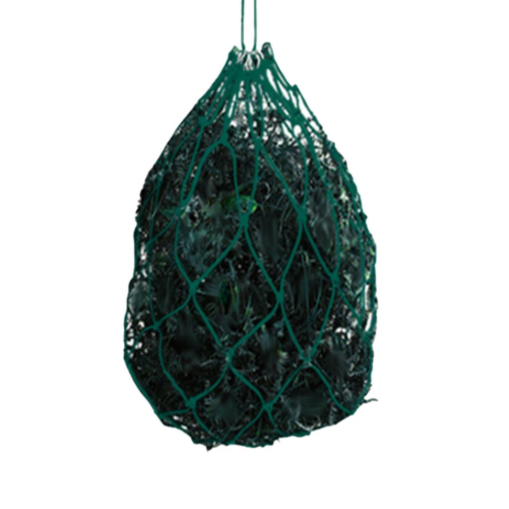 Grand Filet à Foin Lent Pour Chevaux - Nylon Rouge Avec Anneaux - Neuf