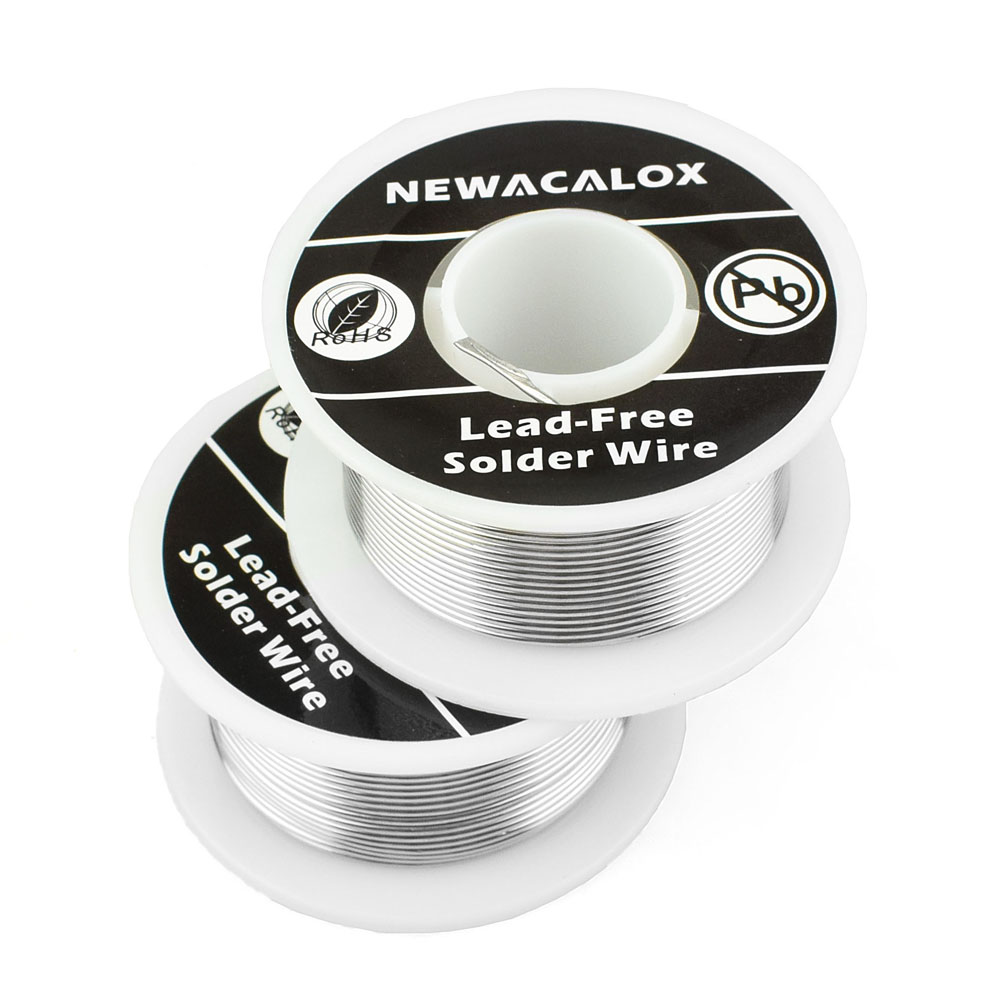 NEWACALOX 2 Teile/satz 1mm Neue Schweißen Eisendraht Spule 100g/3,5 unzen Zinn Blei Linie Fluss 2.0% silber Lot Draht 55*29mm für Lözehn