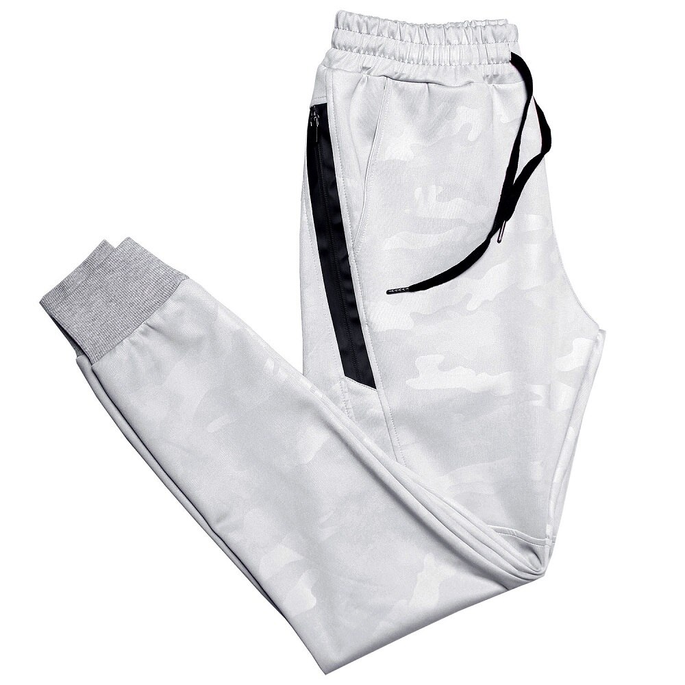 Pantaloni Casual larghi di grandi dimensioni pantaloni spessi autunno inverno da uomo stampa mimetica Bouquet piedi pantaloni sportivi pantaloni da guardia uomo Jogger: GRAY / L