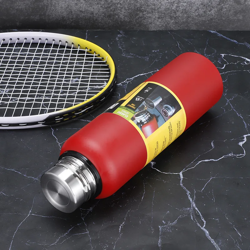 500/1000/1500ml kubek termiczny ze stali nierdzewnej o dużej pojemności sportowa butelka na wodę termos przenośnych kubek z izolacją z liną