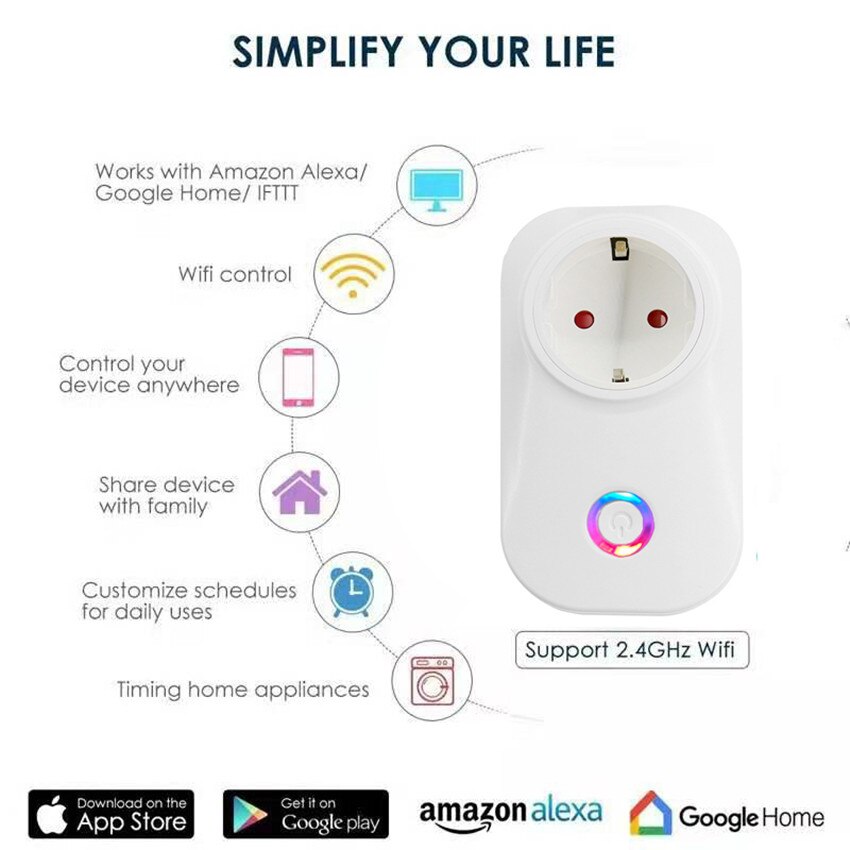 WiFi Clever Stecker 16A Israel Stecker Steckdose Tuya APP Clever Heimat Für Alexa Google Heimat Assistent Stimme Kontrolle zeitliche Koordinierung funktion
