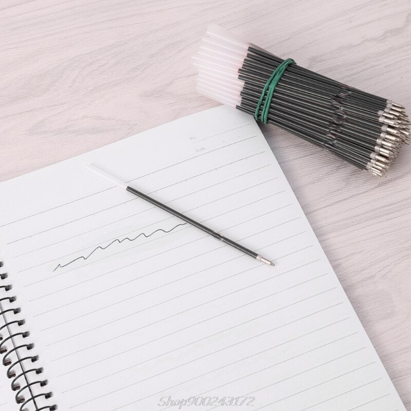 100Pcs 0.7mm Ballpoint Pen Refill Black Blue Red Pen Refill Stationery School Office Supply Jy21 20