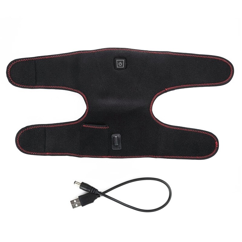 USB Erhitzt Warme Knie Pad Klammer wickeln Schmerzen Linderung Wiederaufladbare Knie Heizung Unterstützung Klammer Elektrische Massagegerät Einstellbare Temperatur: Ursprünglich Titel