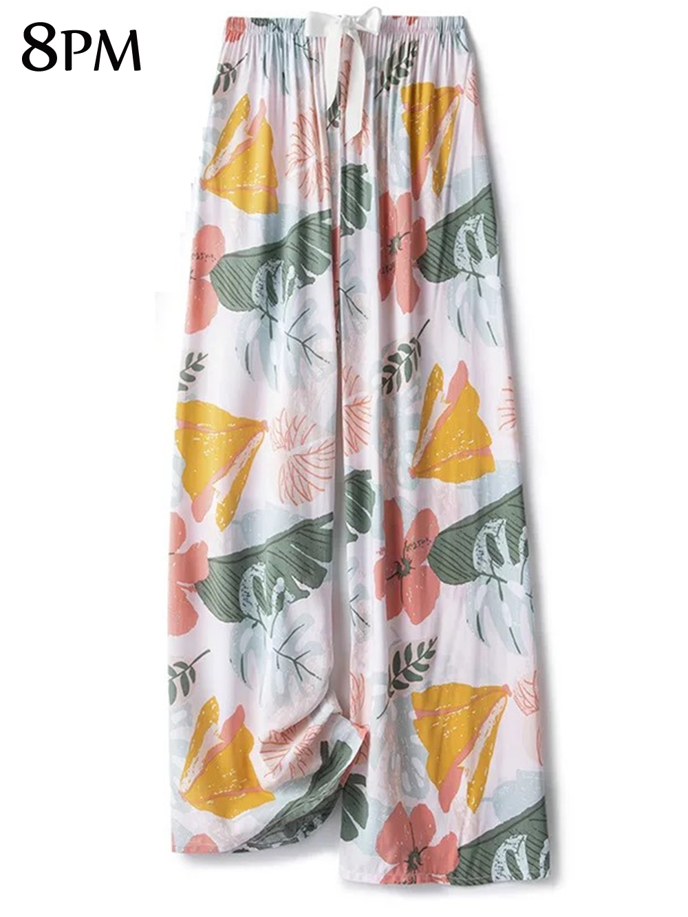 Vrouwen Zomer Slaap Bodems Homewear Slaap Broek Bloemenprint Pyjama Broek Katoen Comfortabele Brede-Been Elastische Ouc129