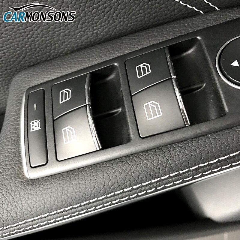 Carmonsons-Botón de elevación de Windiows, embellecedor decorativo de cromo ABS, pegatinas de cubierta para Infiniti Q30 Q30S QX30, accesorios de estilismo de coche