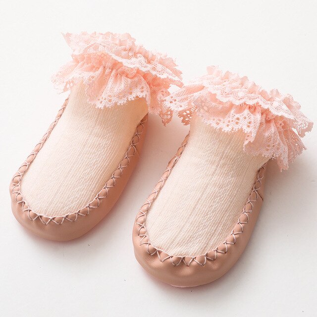 Lente Zomer Baby Schoenen Schattige Mode Baby Peuter Meisje Sokken Antislip Kinderen Kids Floor Sokken Kant Meisjes Sokken