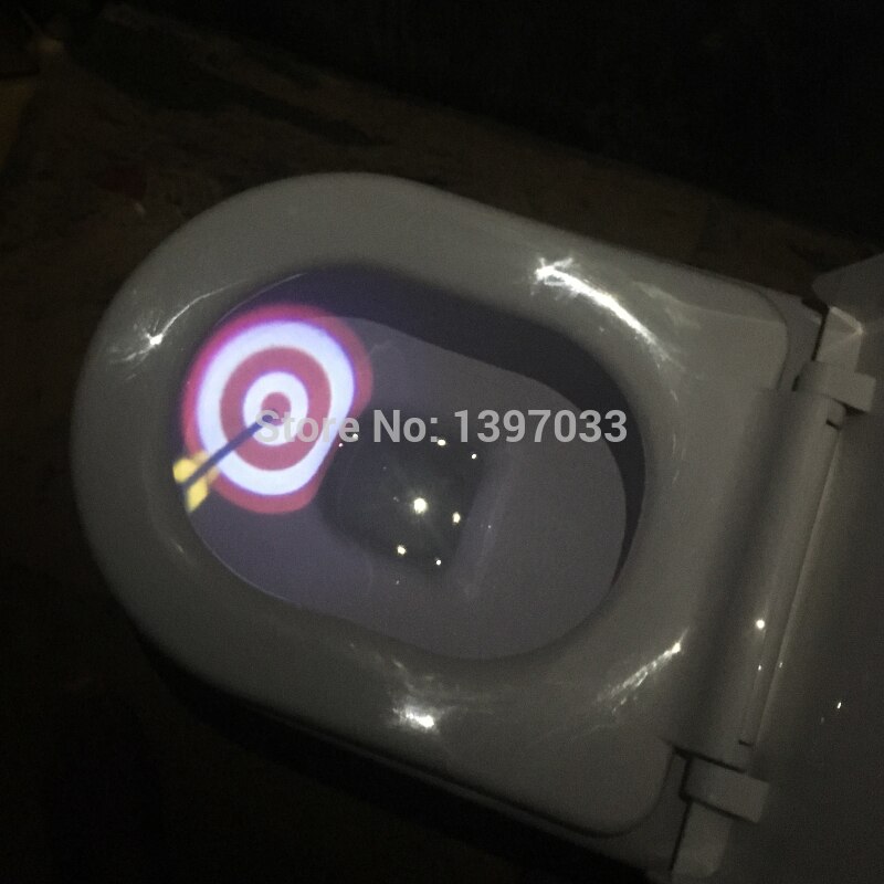 Novelty 4 images Night toilet projection light Battery Auto Body Motion Sensor WC projector Lamp Children toilet light bowl