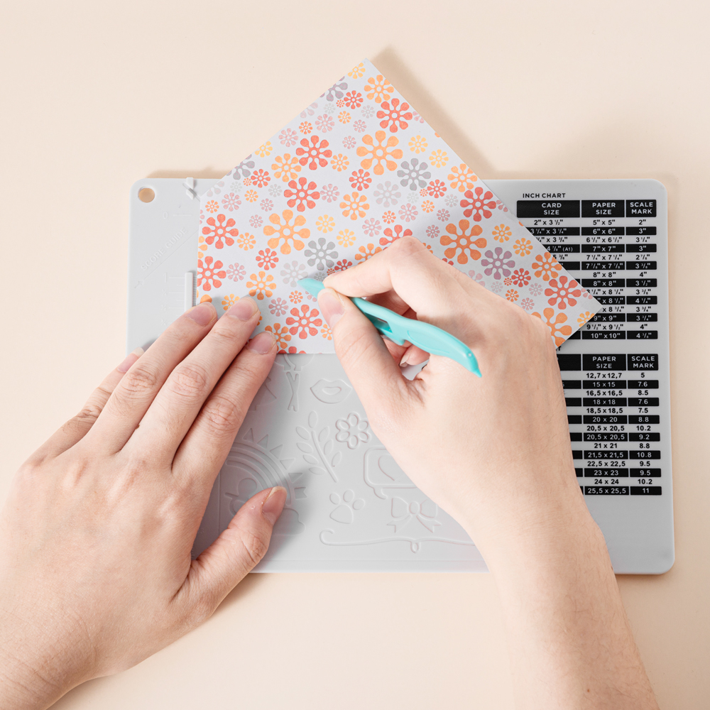 Paper Trimmer Scoring Board Craft Paper Cutter Folding Scorer for DIY Scrapbooking Card Making Tool