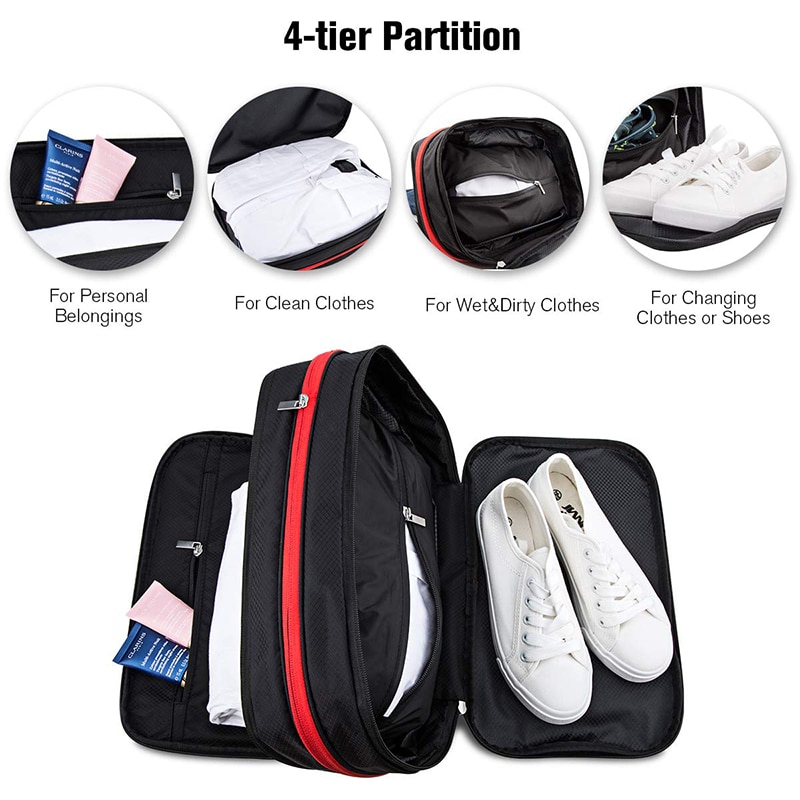 nouveaux Cubes d'emballage de Compression organisateur de bagages de voyage étanche bagage à main Nylon hommes femmes grande capacité sac de voyage