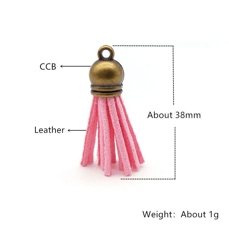 Fishwaves 38mm leren kwastjes mix kleur vintage kwastjes diy oorbellen sleutelhanger accessoires naaien franje kwastjes sieraden