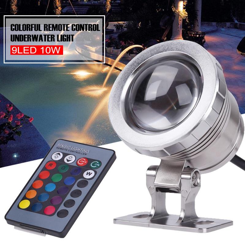 Onderwater Spotlight Rgb 16 Kleuren Led Onderwater Licht Zwembad Vijver Tank Home Duurzaam Onderwater Licht Aquarium Tuin