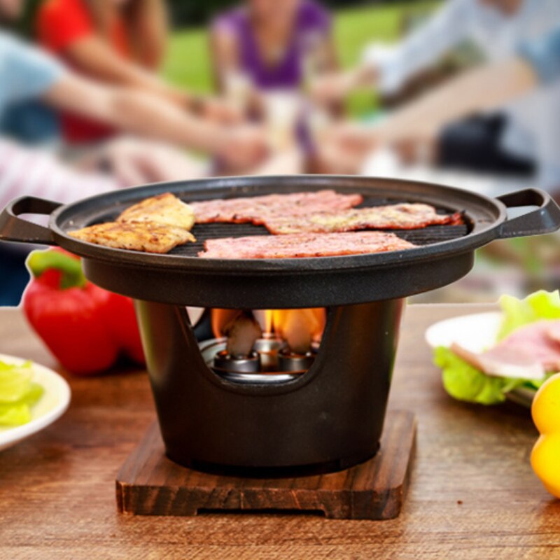 Estufa pequeña para barbacoa, cocina doméstica de estilo coreano para una persona, barbacoa al aire libre, sin humo, olla pequeña para asar de estilo japonés, MeatTool