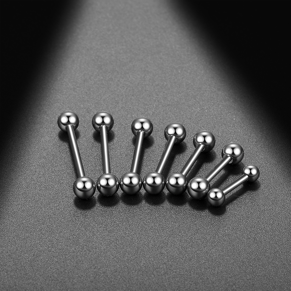 Piercings de lengua de titanio con rosca interna, barra Industrial, anillo para lengua, barra, oreja, Tragus, hélice, joyería para el cuerpo, 1 ud.
