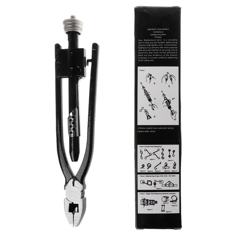 6 "9" Vliegtuigen Veiligheid Wire Twisting Tang Lock Twist Twister Met Een Lente Terugkeer Zware kaken