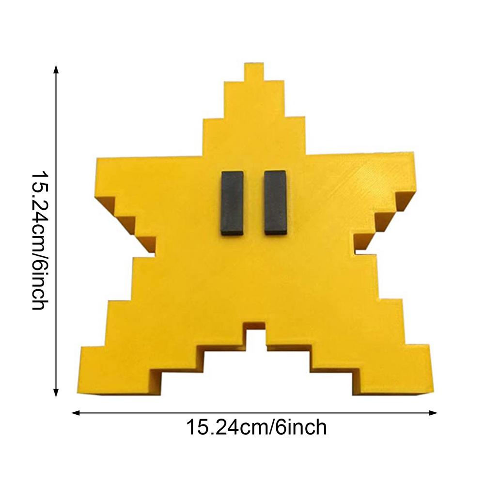 Pixel Star Christmas Tree Topper 3D Star Shape Decorative Topper Decor For Christmas Tree Party Wedding Decoration