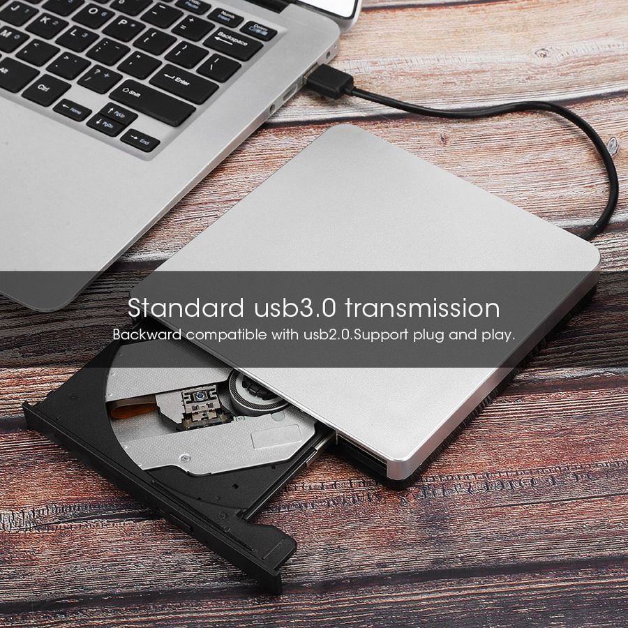 Usb 3.0 dvd-brander met aluminium behuizing, externe optische schijven voor desktop-notebookcomputers