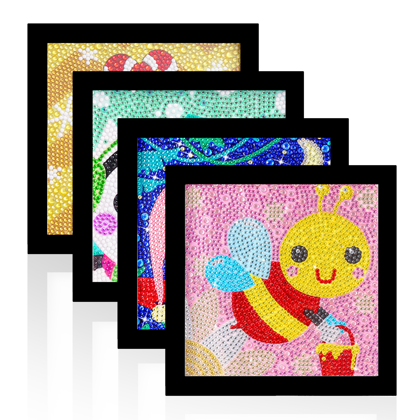 30X30 Cm 4 Pack Diamond Painting Frame Black Diamond Painting Foto Magnetische Fotolijst Voor Diamond Painting Foto 'S