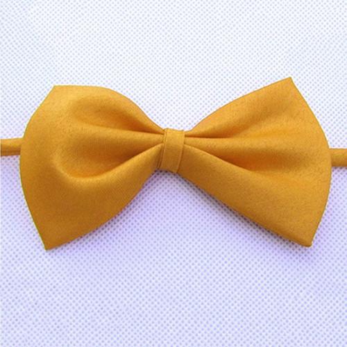 Leuke 1 Stuk Leuke Effen Kleur Verstelbare Pet Bow Tie Hond Kraag Strik Strikjes Gentleman Hond Vlinderdas pet Supply: YELLOW