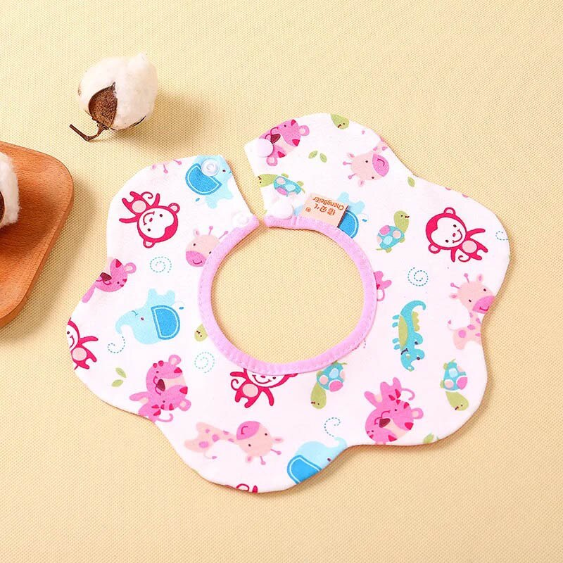 3 STKS Mom licht Mooie Bloem Stijl Slabbers, mode Patroon Dot Cactus Flamingo Slabbetjes Meisjes Jongens, voor 0 tot 2 T: MULTI