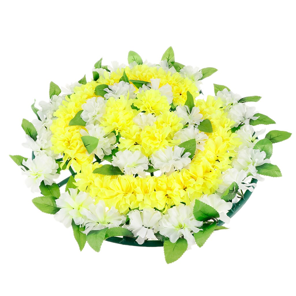 Artificial Wreath Chrysanthemum Funeral Headstone Cemetery Arrangements Memorial Grave Flower