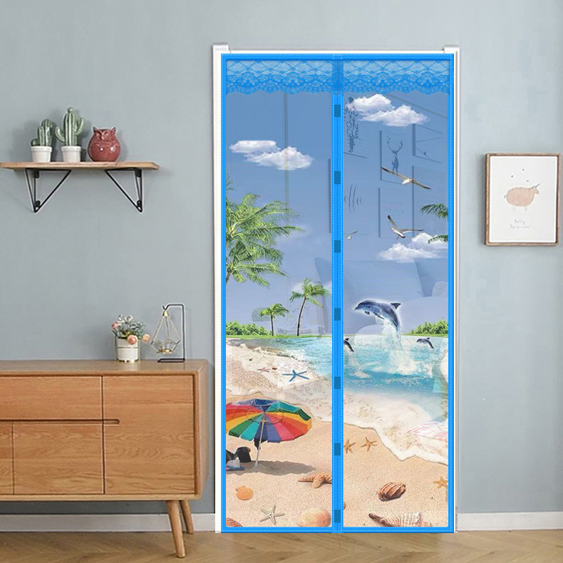 Magnetisch Zacht Gaas Deurgordijn Zomer Anti Mosquito Insect Fly Bug Gordijn Automatisch Sluitende Deur Encryptie Magnetisch Mesh Net: Roze