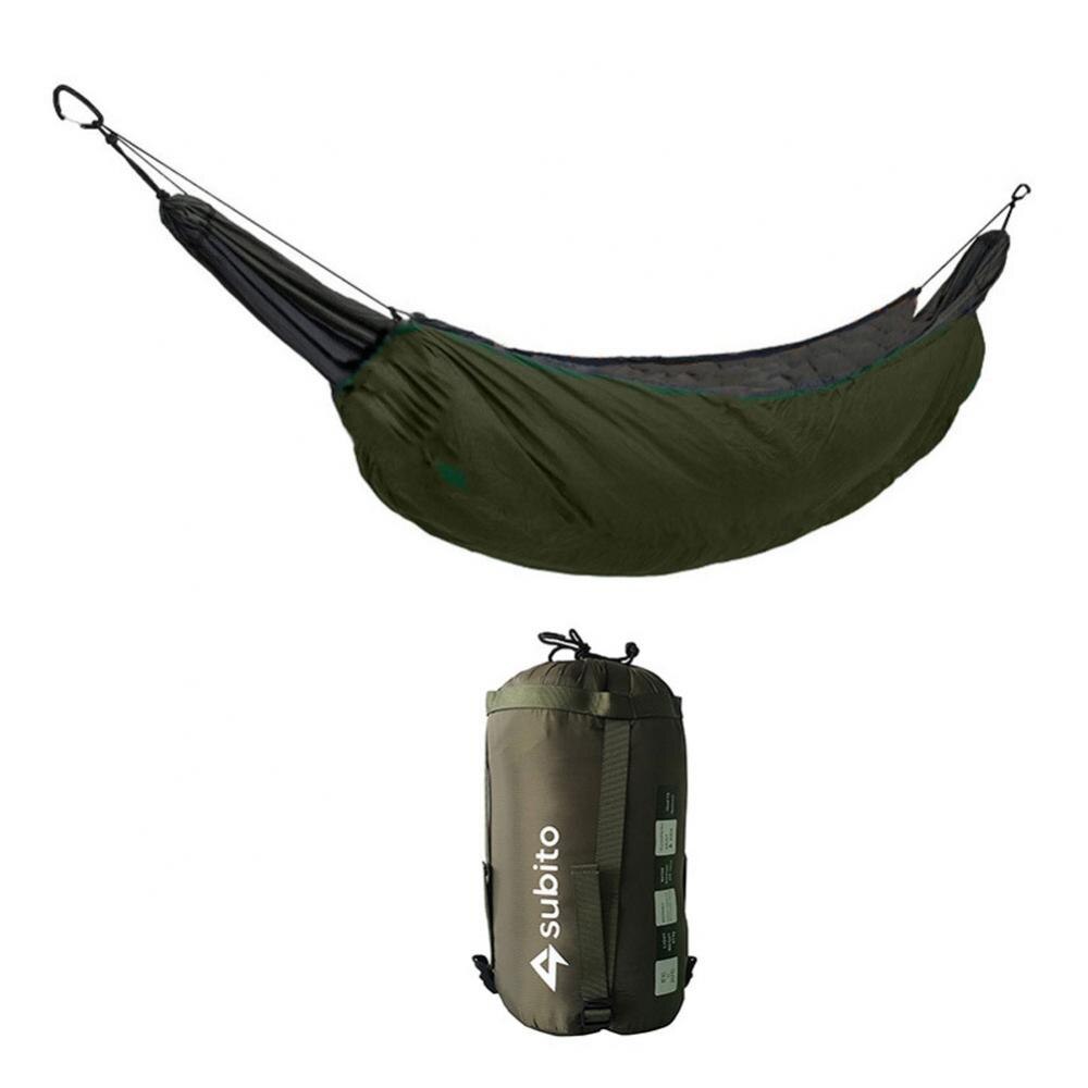 Hamac d&#39;extérieur ultraléger Portable, couverture isolante, sac de couchage, accessoire pour Camping: vert militaire