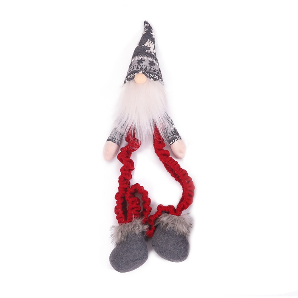 Modne ozdoby świąteczne nowa dzianinowa leśniczy lalka bez twarzy obudowa komputera monitor osłona ramy świąteczne dekoracje: gery