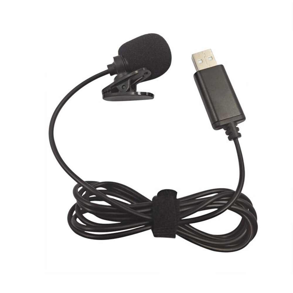 USB Lavalier Lapel Condenser Microphone Omnidirectional Wired Clip-on Mic Hands Free Plug &amp; Play for Computer PC Laptop