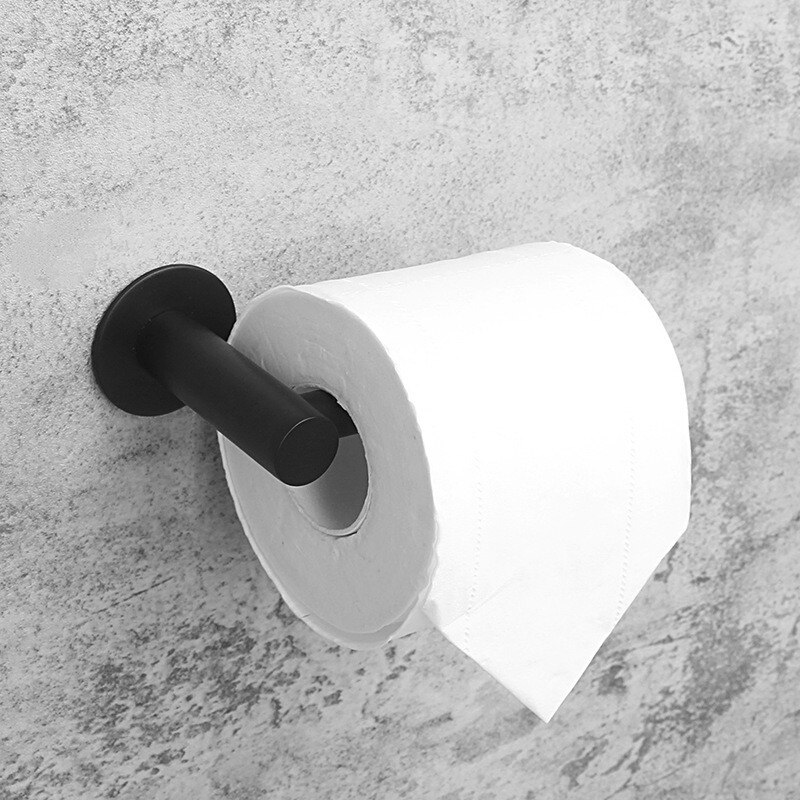 Porta rotolo di carta igienica adesivo da cucina autoadesivo porta rotolo di carta igienica nessuna perforazione per bastone da bagno a parete inossidabile