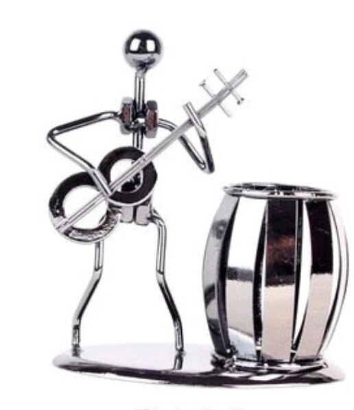 Metal Music Player Pencil Holder Cute Support Pen Stand Tablets Desk Organizer Home Decoration Student Accessory: 7