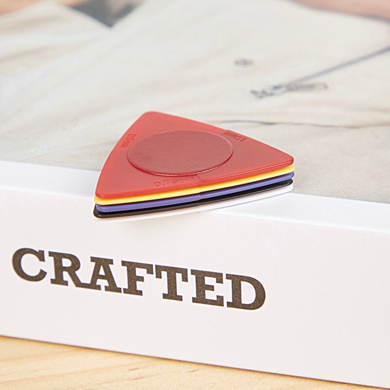 Juego de púas triangulares para guitarra eléctrica, Kit de púas tres en uno, accesorios de Plectrum, ABS, 10 unids/paquete
