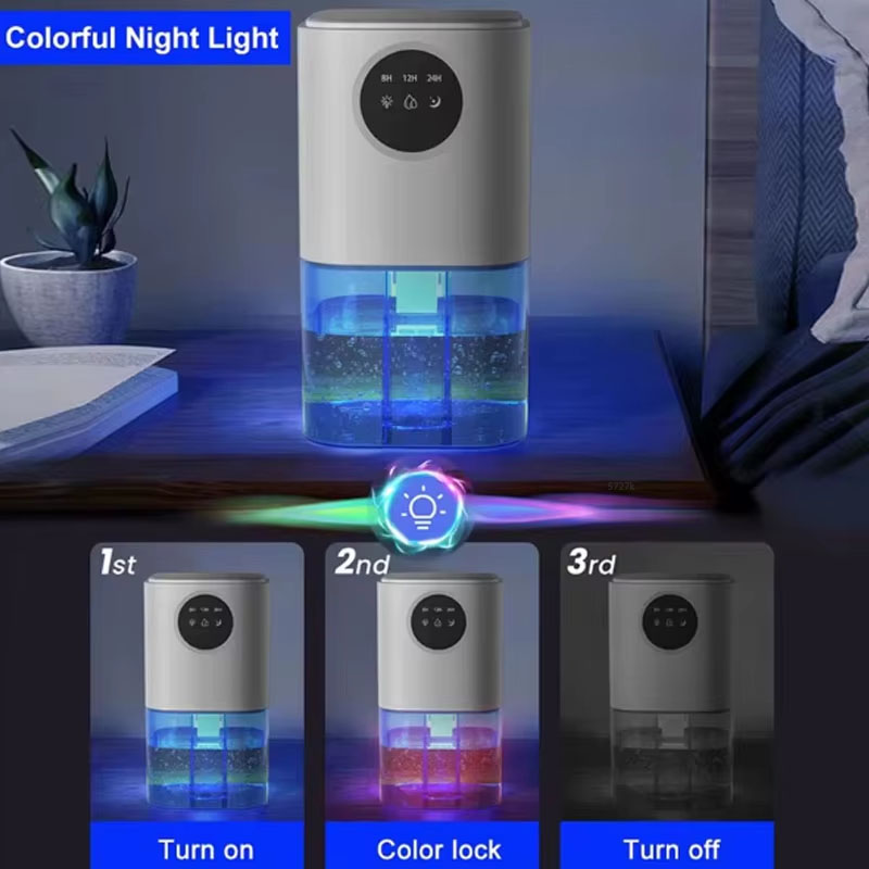 Kleiner Luftentfeuchter-Trockner für Zuhause, tragbar, leise, Luftfeuchtigkeitsabsorber, schnell, um Geruch zu verhindern, Schimmelantrieb, Feuchtigkeit, nasses Schlafzimmer, Wohnzimmer