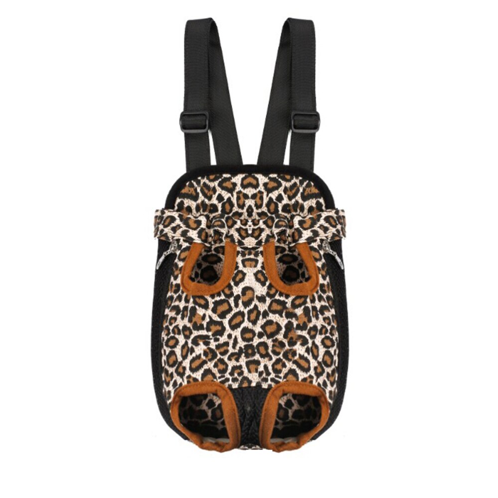 Draagbare Pet Dog Carrier Front Pack Borst Pack - Size (Rood): Leopard