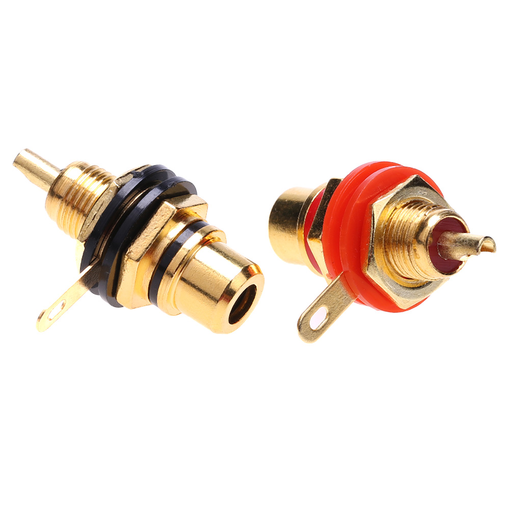 1-5 Paare rca Buchsen stecker Chassis Tafel montieren Adapter Audio- Stecker Mini Zink legierung Vergoldung Audio- Terminal Stecker