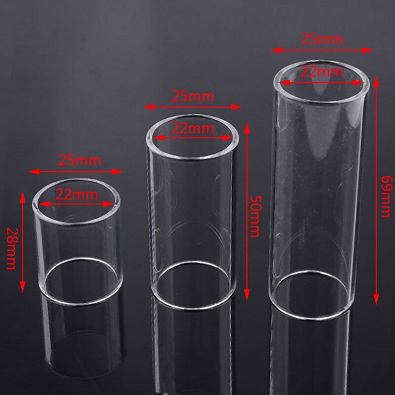 18/28/69Mm Elektrische Gitaar String Slide Glazen Buis Gitaar Slide Finger Slider Vinger Beschermen Knuckle Gitaar accessoires