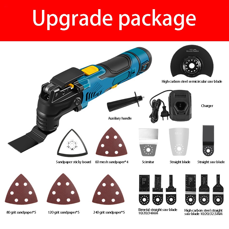 Electric Swing Tool Electric Pruning Saw Household DIY Lithium Ion Rechargeable Swing Multi-function Tool 12V: D