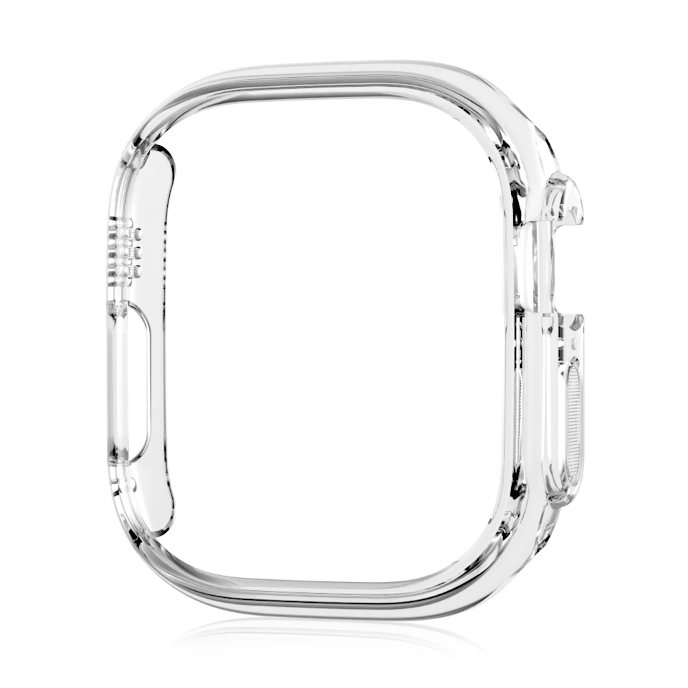 For Apple Watch 45mm 41mm 38mm 42mm 40mm 44mm Plated Skeleton Cover Hard PC Bumper Case Frame for iWatch SE 8 7 6 5 4 3 2 1 Case: Gray Purpel / 1 Inches
