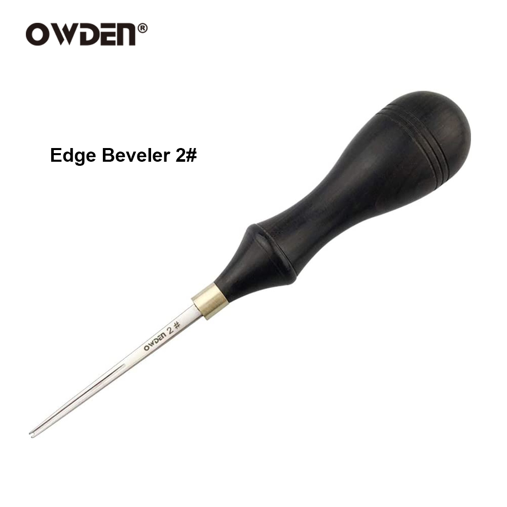 OWDEN-Herramienta de Biselado de bordes de cuero, herramienta de mano para afilado de cuero, biselador de bordes: 02