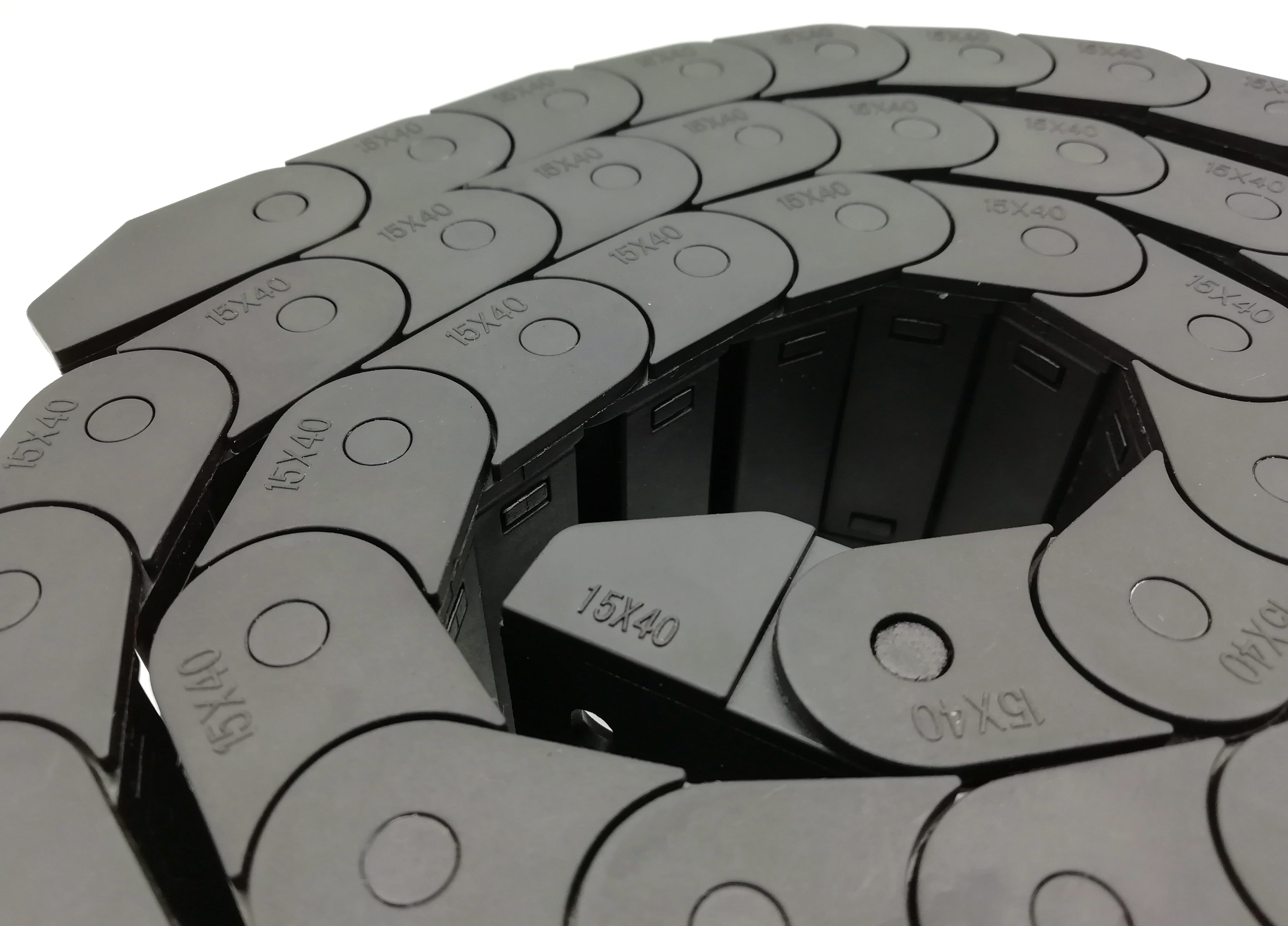 Open Drag Chain 15*40mm Inner Cable Carrier Energy Chain