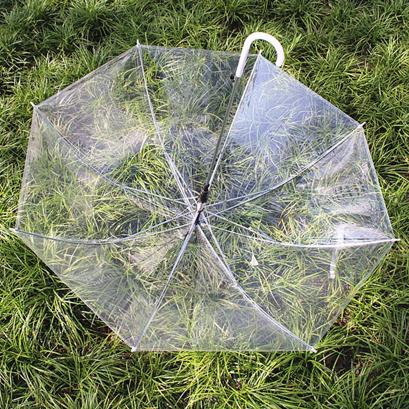 92cm diameter automatisk gennemsigtig paraply til kvinder langt håndtag børn regn parasoller vindafvisende lige parasol