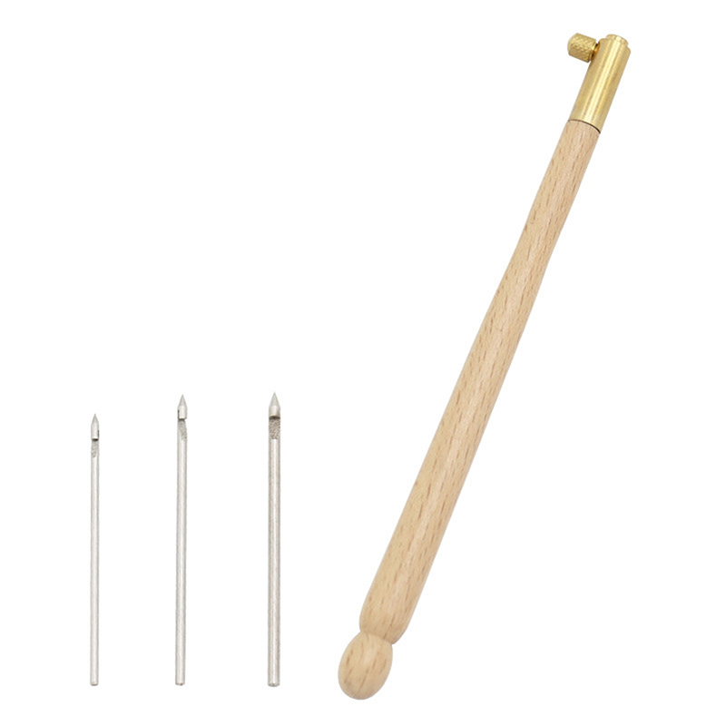 Tambor de aguja para bordar, gancho de ganchillo, mango de gancho Luneville con juego de 3 agujas, herramienta de bordado de cuentas brillantes de alta costura Luneville: Verde militar