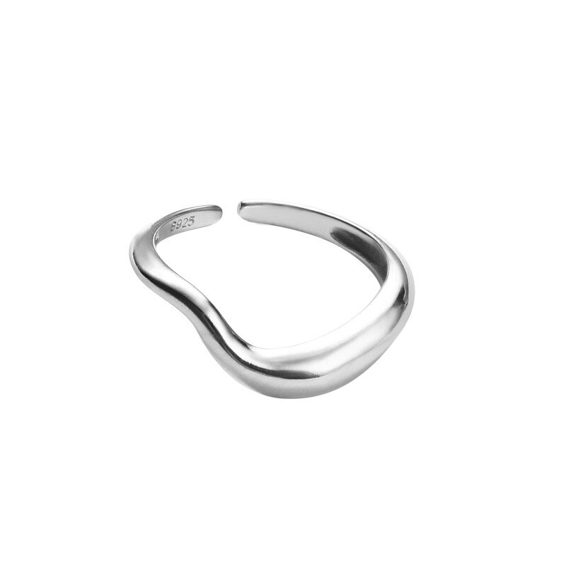 Thin, cool, irregular, v-shaped index finger rings , 925 sterling silver adjustable rings for women, elegant minimalist jewelry