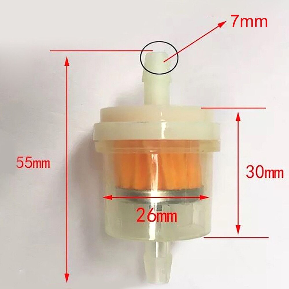 10pcs Universal Inline Gas/Fuel Filter 6MM-7MM 1/4\ Lawn Mower Small Engine