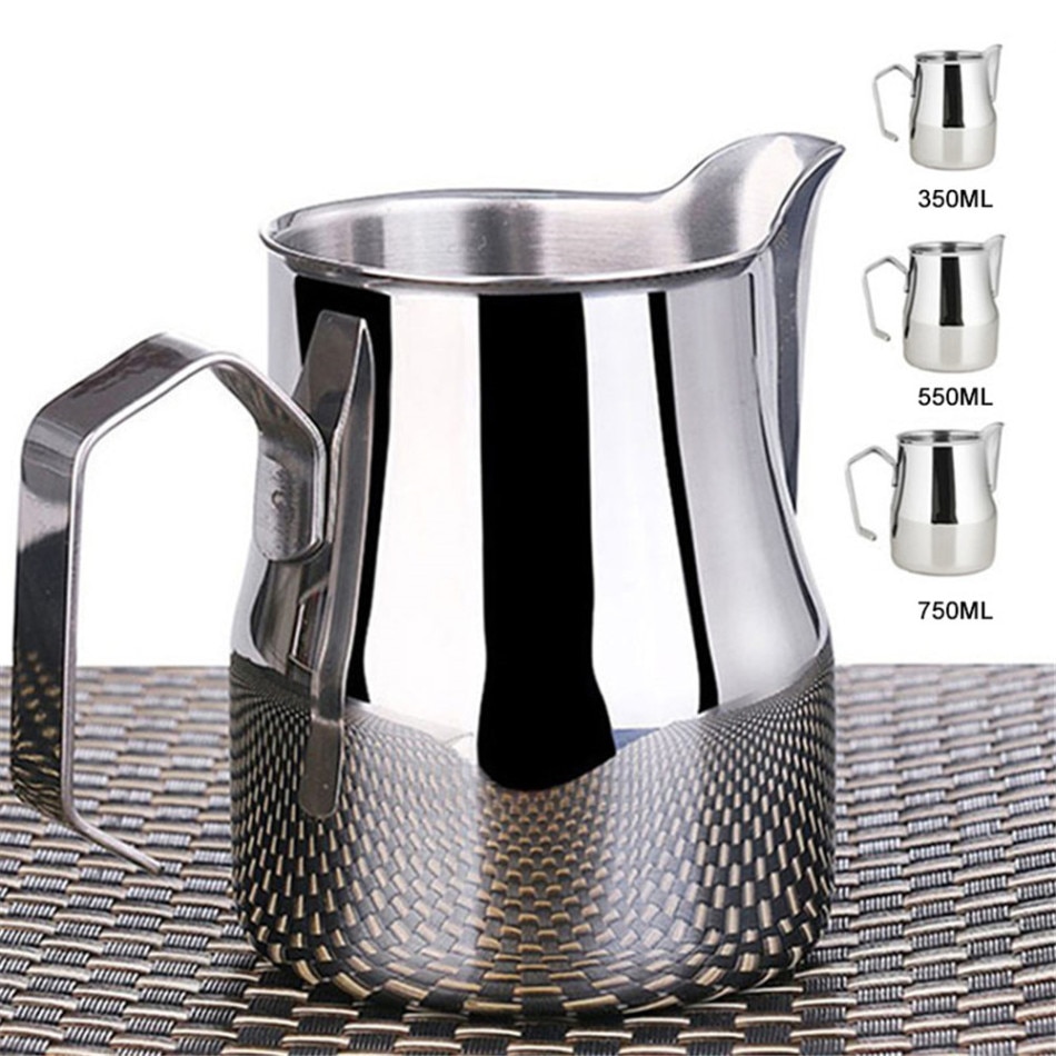 350/500/750 Ml acier inoxydable pot à lait expresso tasses café mousseur tasses italien Latte Art lait mousseur cruche pichet tasse