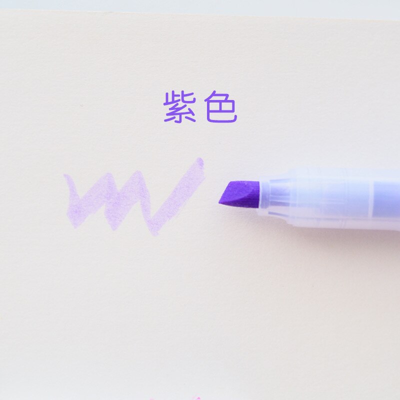 10 Colors Cute Plastic Highlighters Markers Kawaii Watercolor Pens For Kids Graffiti Painting Korean Stationery School Supplies: 7